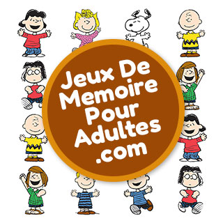 Jeux de mémoire en ligne pour adultes, pour les seniors et pour personnes âgées niveau facile: Les Peanuts