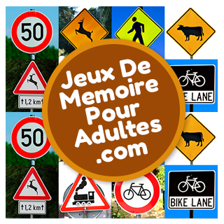 Jeux de mémoire gratuits pour adultes et pour personnes âgées: Signalisations