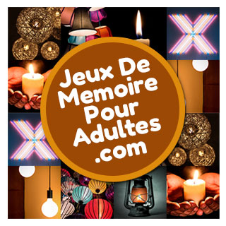 Jeu de mémoire gratuit pour les adultes et les seniors niveau facile: Les lumières