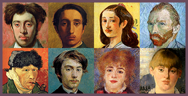 Jeu de Mémoire en ligne: Portraits impressionnistes