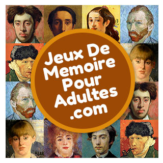 Jeu de mémoire en ligne pour les seniors, personnes âgées et les adultes: Portraits impressionnistes